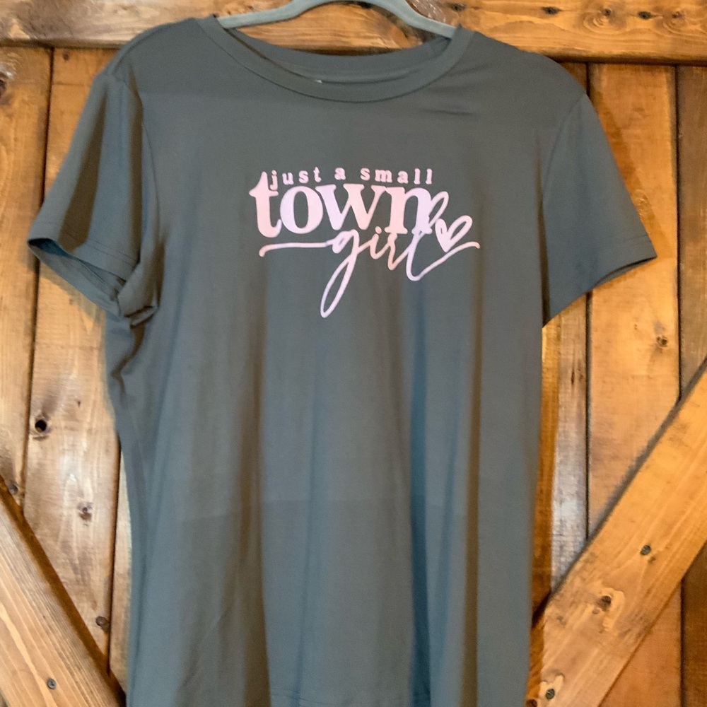 Just a Small Town Girl Graphic Tee - Gray